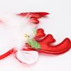 Decoraciones navideñas Navidad tela brillante diadema de astas accesorios de fiesta navideña hebilla de cabeza individual tocado horquilla de felpa
