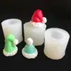 Molde de Silicone de Açúcar Chapéu de Natal Série de Natal Velas Aromáticas Enfeites Molde Decorativo para Bolo Mousse