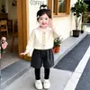 2026 Novo Suéter Espesso de Veludo de Visão com Bolinhas Estilo Coreano para Meninas Camada de Base Estilosa de Inverno Roupas Infantis