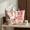 2026 Nuevo Sitio Independiente Transfronterizo Temu Bolso de Mano Impermeable PVC+Lona Portátil de Viaje Bolso de Hombro Bolso Tote