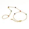 Diseño nicho elegante redondo color diamante acero titanio pulsera anillo para Mujer Nuevo ins pulsera de una pieza de alta gama
