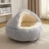 Cama para Gatos Removible Alrededor Nido para Gatos Cama para Mascotas Gatos Cama para Perros Nido para Perros Invierno Cálido Cerrado Suministros para Gatos
