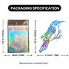 50 Piezas de Serie de Pájaros Láser Transparente para Mascotas Transfronterizos Nuevos Productos Pegatinas para Taza de Agua Portátil Pegatinas Láser