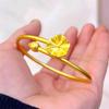 Pulseira de folha de lótus pulseira de lótus nicho simulação areia ouro abertura pulseira francesa antiga joias de temperamento retrô chinês atacado
