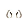 Pendientes de plata S925 con diseño elegante de celebridades de Internet, con diseño geométrico personalizado de moda Dongdaemun de Corea del Sur y diamantes brillantes.