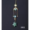Natural Crystal Star Wind Bell Pingente Decoração Cinco Pontas Estrela Geométrica Iluminação Corrente Suspensa Pingente de Cristal Novo Produto Criativo
