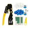 Conector de rede cabo de rede alicate multifuncional grau profissional alicate para fio perfurado alicate de crimpagem de fio para orifício passante kit de ferramentas de rede