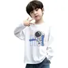 Estilo Nuevo Primavera y Otoño Moda Infantil Camiseta con Estampado de Dibujos Animados 100% Algodón Moda Infantil Camiseta de Manga Larga con Cuello Redondo para Niños