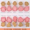 Mini Moldes para Galletas de Dibujos Animados Sanrio Hogareños Moldes de Sandía Estéreo 3D Corte a Presión Horneado de Fondant Hecho a Mano