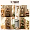 Estante de almacenamiento simple de bambú para cocina, hogar, sala de estar, dormitorio, gabinete de almacenamiento multicapa multifuncional, organizador de pie