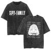 Comércio exterior lavado T-Shirt Hip Hop Spy Fancy Spy X Família Animação Periférica Verão Casal Manga Curta