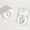 Tarjetas de Felicitación Pre-hechas Rosa Azul Lazo Plegada Tarjeta Pequeña Caja de Regalo Tarjeta de Felicitación Pequeña Tarjeta de Mensaje de Bendición Tarjeta de Mensaje de Agradecimiento