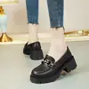 Mocasines populares para mujer, nuevos zapatos de cuero de suela gruesa para otoño 2026, versátiles, casuales, cómodos zapatos Mary Jane para mujer