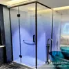 Fornecedor Fabrica Vidro Temperado com Molduras de Aço Inoxidável 304 Extremamente Finas em Vários Designs para Banheiros em Redes Hoteleiras