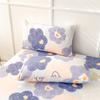 Funda de almohada individual de algodón puro cepillado engrosado transfronterizo, funda de almohada individual con estampado floral fresco pequeño, funda de almohada de un solo producto, cuero al por mayor para núcleo de almohada