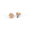 Brincos de Titânio F136 Estrela de Cinco Pontas Zircônia Cravejados em Garra Zircônia Estrela Brincos de Cartilagem Studs Joias para Piercing de Liga de Titânio G23