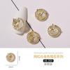 Celebridad en línea joyería de zircona para uñas Color súper brillante que conserva el color Lujo ligero Lazo Perla Fototerapia para uñas Colgante de corazón Diamante decorativo