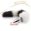 Yq6003 3 meses diversão lã artificial tamanho grande médio pequeno plug anal brinquedo de cauda raposa 40cm de comprimento