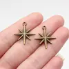 23X20Mm 1.1g Multicolor Más Vendido Retro Aleación de Zinc Accesorios Colgante Estrella