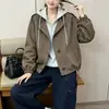 Jaqueta com Capuz Versátil Casual Solta Estilo Coreano Nova Coleção Primavera e Outono para Mulheres com Design Único e Visual Jovem