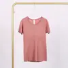 [Em Estoque] Camiseta LD 3.0 Manga Curta para Yoga Fitness Corrida Feminina, Camiseta Respirável de Secagem Rápida Slim Fit