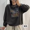 Moletom Colorido com Estampa de Letras Plus Size 2025 Outono Novo Estilo Coreano Fashionável Gola Redonda Solto Manga Longa Top para Mulheres