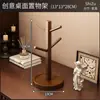 Estante de Almacenamiento para Entrada, Organizador de Llaves, Pieza Decorativa, Colgador de Madera Maciza, Soporte de Mesa para Gafas y Relojes