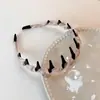 Diadema Trenzada de Organza Estilo Coreano para Mujer, Diadema Antideslizante de Gama Alta para Lavarse la Cara, Diseño de Corona Alta, Accesorio para el Cabello Dulce y Versátil para Salir