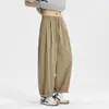 Pantalones de globo de Tencel Lyocell con logo personalizado para hombre, pantalones deportivos cropped de verano finos, rectos, casuales