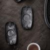 Estilo japonés de alta calidad para ceremonia del té kung fu lata de té hecha a mano de metal antigua antideslizante martillada té vieja lata kung fu posavasos accesorios