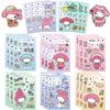 8 Piezas de Pegatinas Rompecabezas de Juguete de My Melody Haz una Cara Personaje de Dibujos Animados Popular Pegatinas Adhesivas Impermeables
