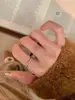 Anillo de lujo ligero, nicho, estrella de alta gama, perla y circonita cúbica para mujer, exquisito y moderno, anillo abierto ajustable