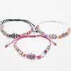 Joyería Más Vendida Transfronteriza 2020 Pulsera Tejida de Fátima Pulsera de Palma Ojo Maligno en Stock Venta al por Mayor Suerte