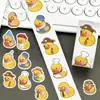 500 Pegatinas/Rollo Pegatinas de Rollo de Patito Amarillo Dibujos Animados Patitos Lindos Divertido Juguete Infantil Pegatinas Pegatinas Decorativas DIY