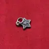 Colgante de concha y estrella de plata pura S925 accesorio estilo chino vintage pulsera de cuerda trenzada hecha a mano DIY accesorio joyería de plata