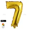 Globo Alfanumérico Mediano Dorado y Plateado de 32 pulgadas Decoración de Cumpleaños Papel de Aluminio Fiesta de Bodas Set de Película de Aluminio Arreglo Globo