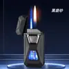 Th653 Encendedor de Cigarros de Llama Azul de Inyección Directa Tanque de Gas Visible Portátil Recargable