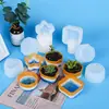 Materiales Hechos a Mano DIY Moldes de Silicona para Epoxy de Cristal AB Macetas para Suculentas Platos Adornos de Almacenamiento Moldes de Silicona de Espejo