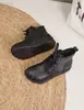 Nueva colección de otoño de YsshadiR: Botines de piel genuina para mujer, con suela suave, material superior suave, estilo retro de bota Martin, cómodos y versátiles, perfectos para el uso diario