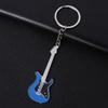 Ponto transfronteiriço por atacado instrumento musical criativo pingente saco de presente pingente metal pintura guitarra chaveiro