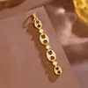 Collar con Colgante de Diseño de Nicho Transfronterizo Europeo y Americano de Alta Gama Creativo de Moda con Borlas en Forma de Corazón Mariposa Trébol Chapado en Cobre Dorado para Mujer