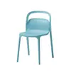 Silla de plástico estilo nórdico con respaldo engrosado, silla de comedor apilable simple para balcón exterior para espacios pequeños