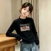 Camiseta de manga larga con cuello redondo, cálida, ajustada y cómoda, estilo nuevo, de forro polar alemán de doble cara, capa base para niños, top casual, ropa para niñas
