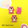 Caricatura Hielo Penetrante Fresa Oso Huella diy Accesorios de Resina Pegamento Crema Funda para Teléfono Móvil Horquilla Hebilla para Zapato Vaso para Agua Calcomanía para Refrigerador