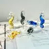 Adornos de Caballito de Mar de Vidrio Hechos a Mano, Animales Marinos de Vidrio, Decoraciones para Acuario de Escritorio de Caballito de Mar, Adornos de Vidrio