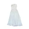 Em Estoque: da Coleção [Luz Flutuante] da Yishidao, Vestido Elegante Leve de Alta Durabilidade com Flores Tridimensionais, Sem Mangas, Plissado, Emagrecedor