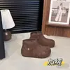 Botines Cortos de Lujo Ligero, Elegantes y Hermosos para Mujer, Nuevo Estilo Caliente de Otoño e Invierno, Botas Birkenstock Super Populares con Forro de Felpa de Capibara