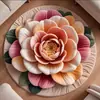 Alfombra de Piso de Pavo Real Estéreo 3D Transfronteriza, Alfombrilla para Cesta Colgante, Decoración del Hogar, Decoración de Mesa de Café de Sala de Estar, Alfombra Antideslizante para Entrada