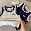Traje de Bebé para Clase Infantil 2025 Verano Nuevo Conjunto de Dos Piezas Deportivas Casuales con Shorts para Niños y Niñas Venta al por Mayor