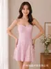 Vestido Curto Sequin Sexy com Alça Europeu e Americano Transfronteiriço Elegante para Festa Slim-Fit Leve para Noite